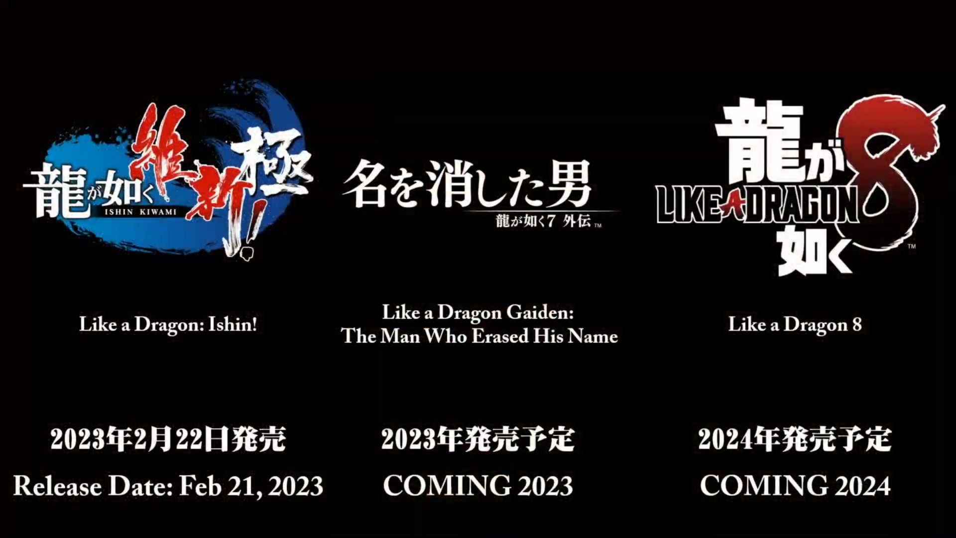 人中之龍3項新作的發售日,準備向錢包君說拜拜吧!