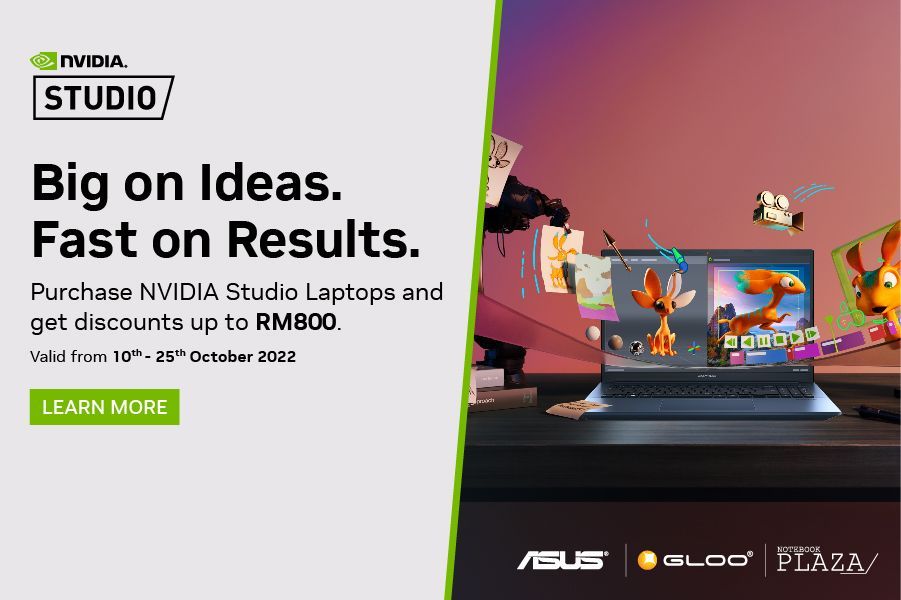 升級至配有NVIDIA Studio的GeForce RTX™ 30 系列筆電，絕對是媒體製作人的福音！