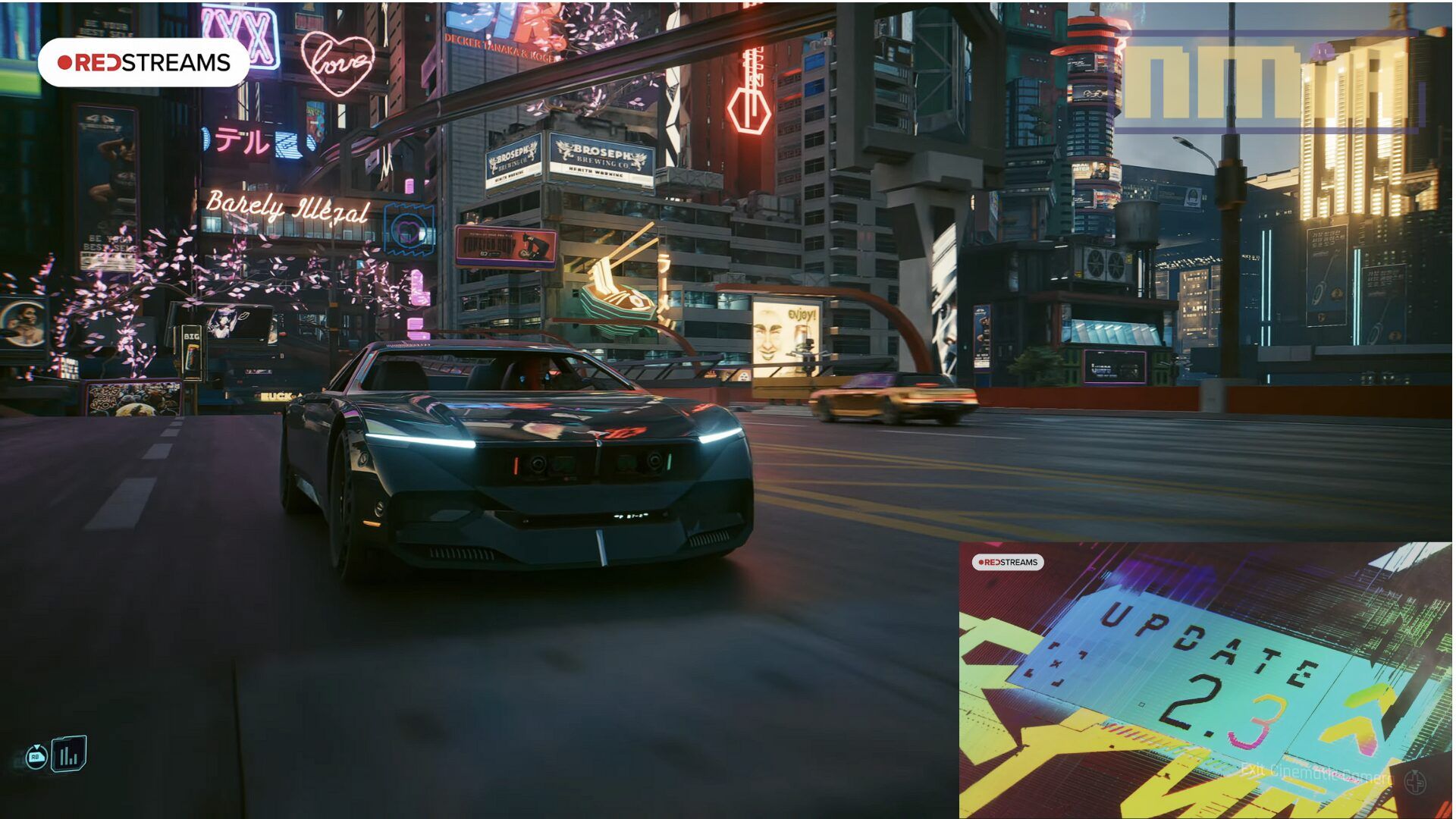 《電馭叛客2077》2.3 版本更新亮點：4 輛全新名車今日實裝、在夜城的道路上放開雙手自動駕駛、打開更強大的拍照模式捕捉夜城霓虹閃爍的風景！