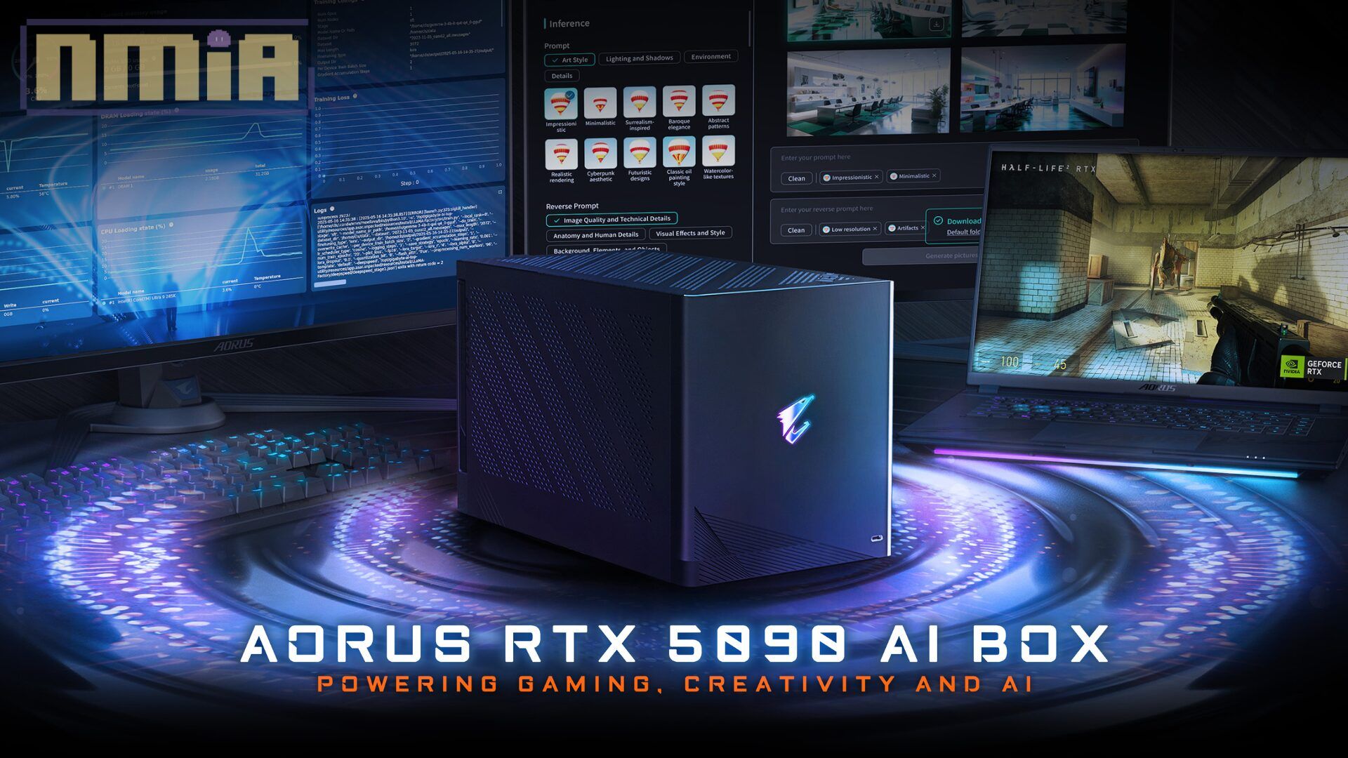 技嘉推出了 AORUS RTX 5090 AI BOX ，全球首款專為用戶全方位打造的 RTX 5090 桌機級外接 GPU！