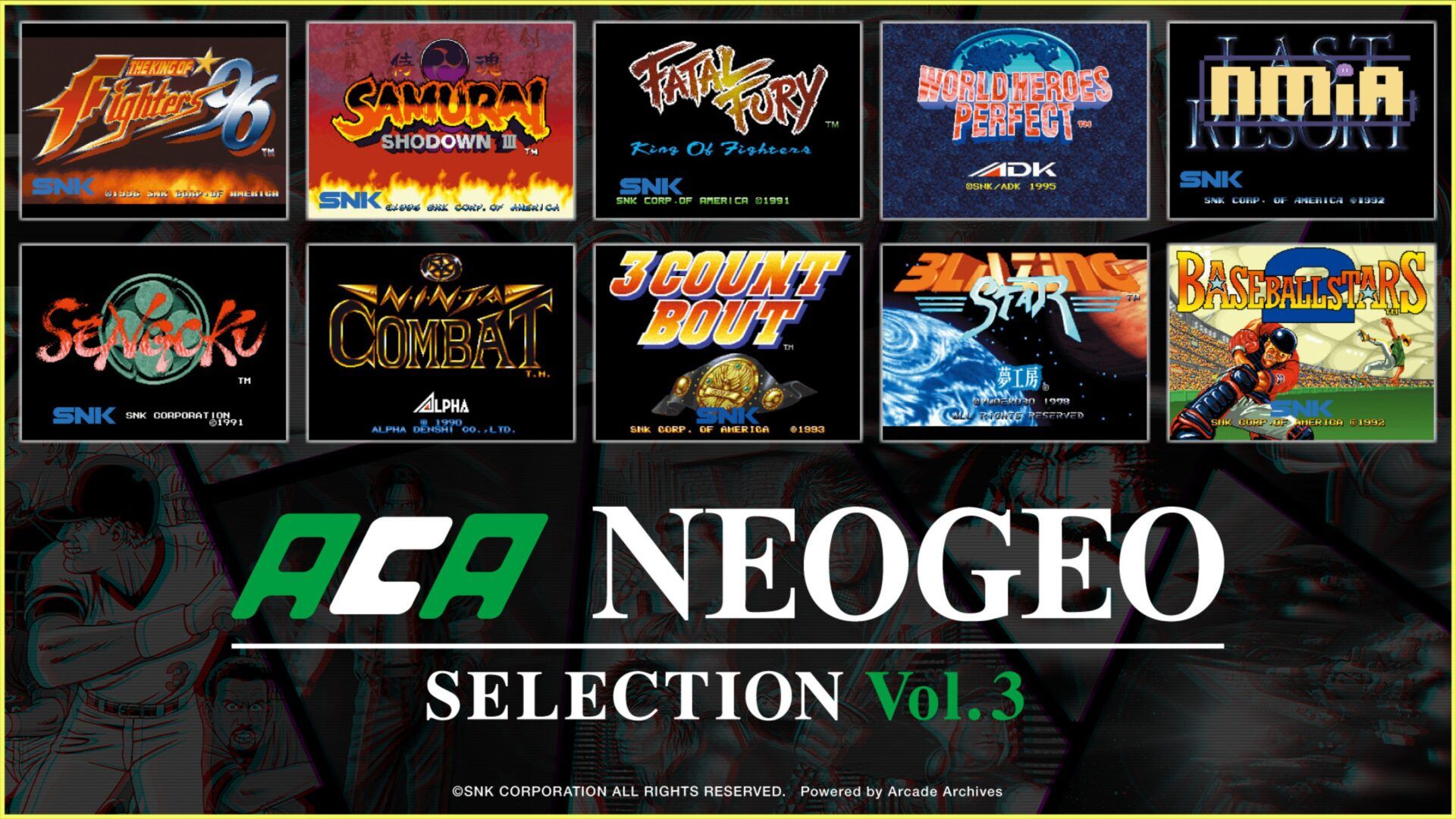 精選收錄了「NEOGEO」10款名作·傑作實體版遊戲軟體第2彈在Nintendo Switch™上登場了