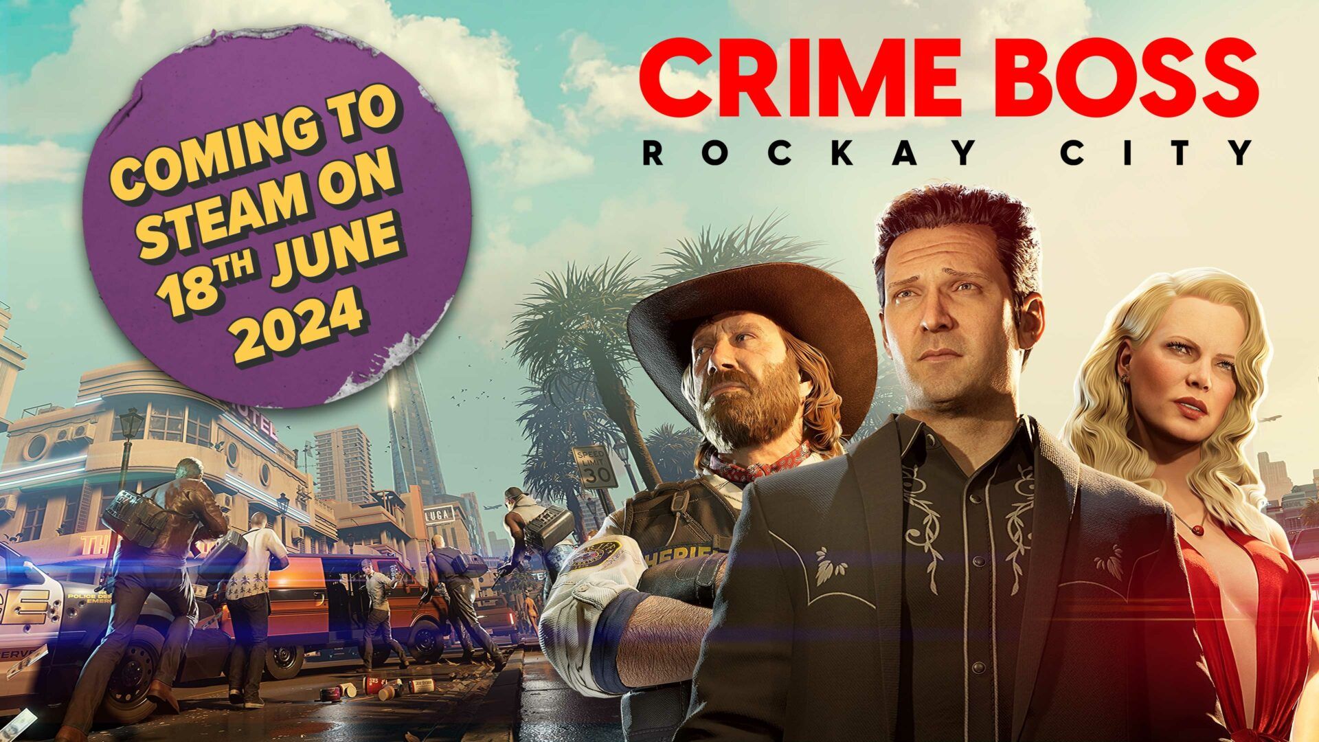Organized Crime FPS Crime Boss: Rockay City Comes To Steam June 18th. 2024 Roadmap Announced, Plus All Expansion Packs Free For A Limited Time! Wishlist Here Now