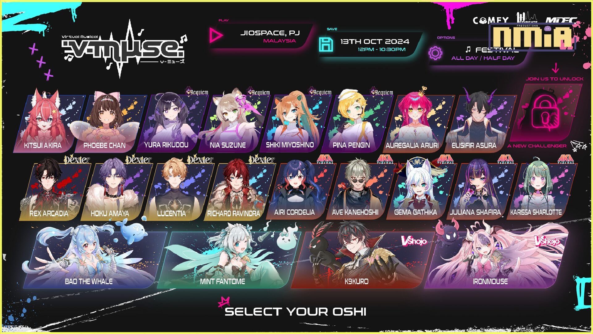 Malaysia Hosts Its First VTuber Festival: V-MUSE – A Groundbreaking Virtual Music Experience
